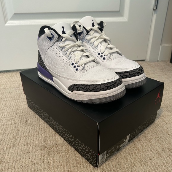 SOLD NIKE AIR JORDAN RETRO 3 Dark Iris - Picture 4 of 9